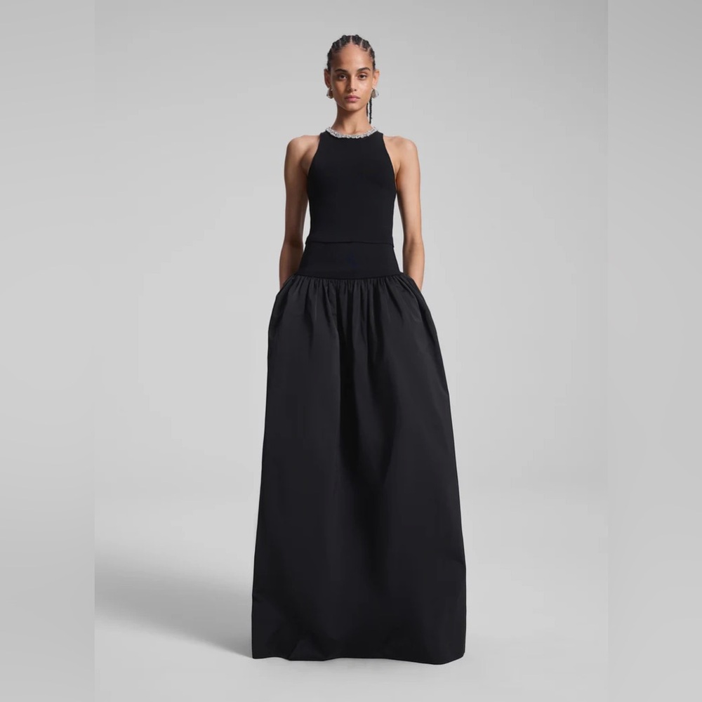 knee length dresses for ladies Jacqueline Black Maxi Dress  Jaline Resort
